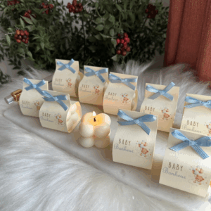 Small bubble candle with paper packaging