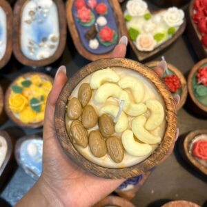 Wooden with mithai candle